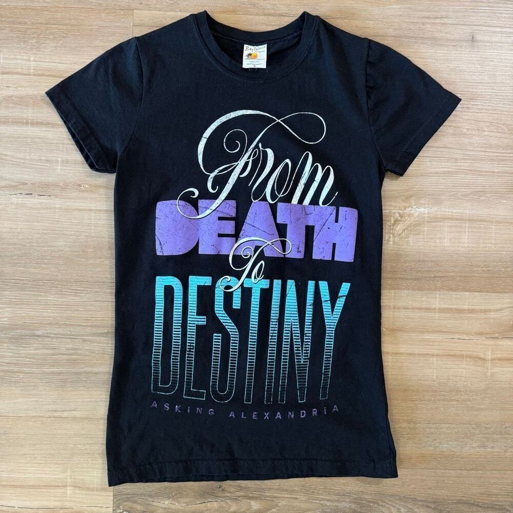 Y2K Asking Alexandria From Death To Destiny Womens Cut Black Shirt Size Medium